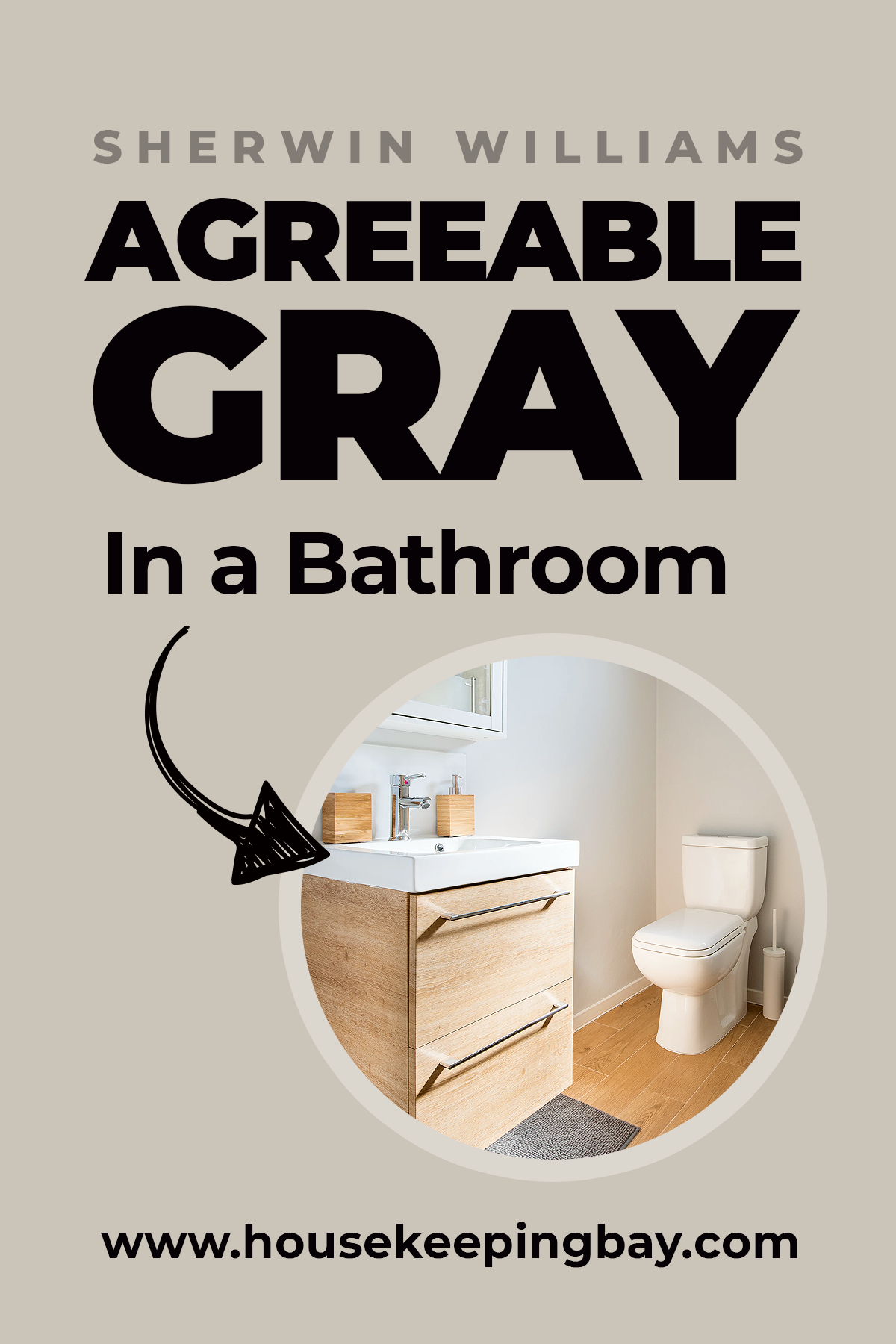 Agreeable Gray in a Bathroom