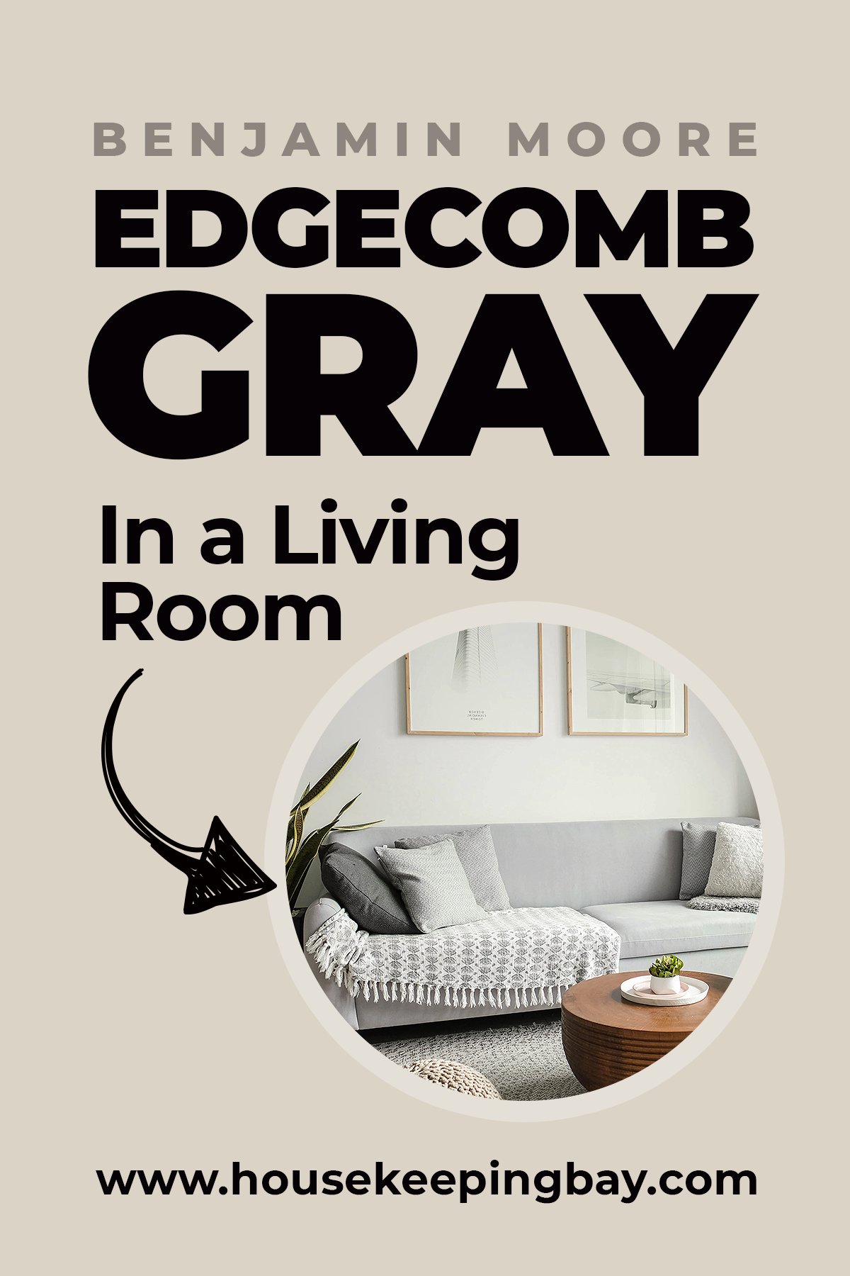 Edgecomb Gray In a Living Room
