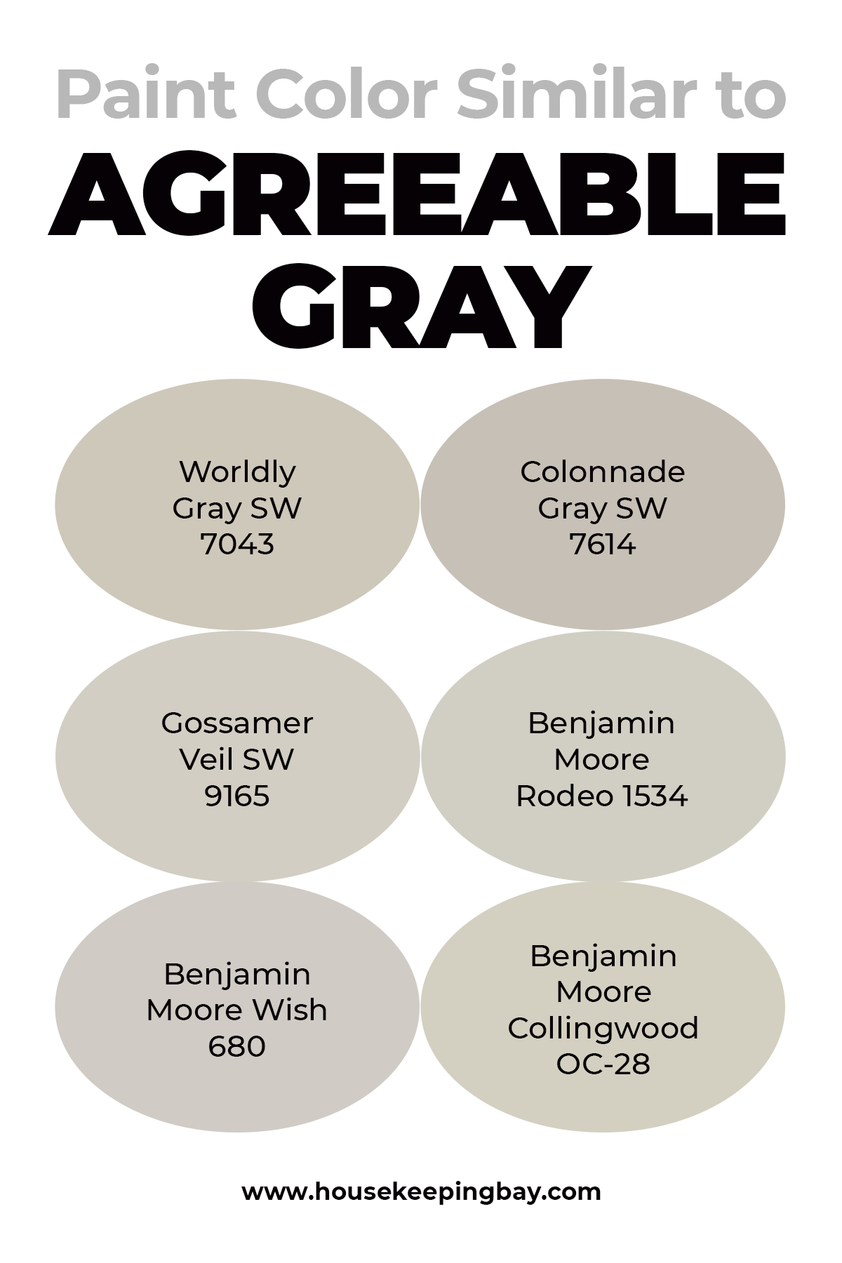 Paint Color Similar to Agreeable Gray