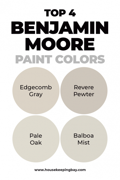 TOP 4 Benjamin Moore Paint Colors - Housekeepingbay