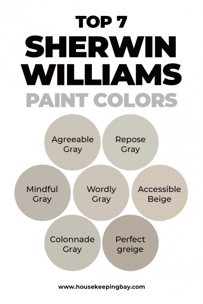 TOP 7 Sherwin-Williams Paint Colors - Housekeepingbay