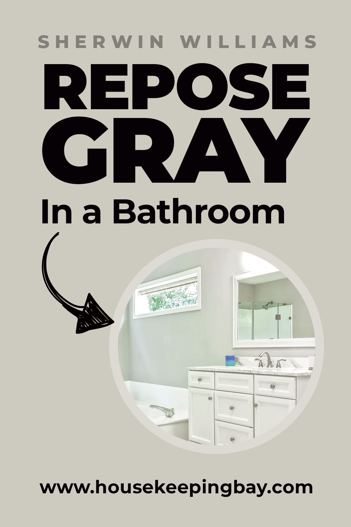 Repose Gray in Bathroom
