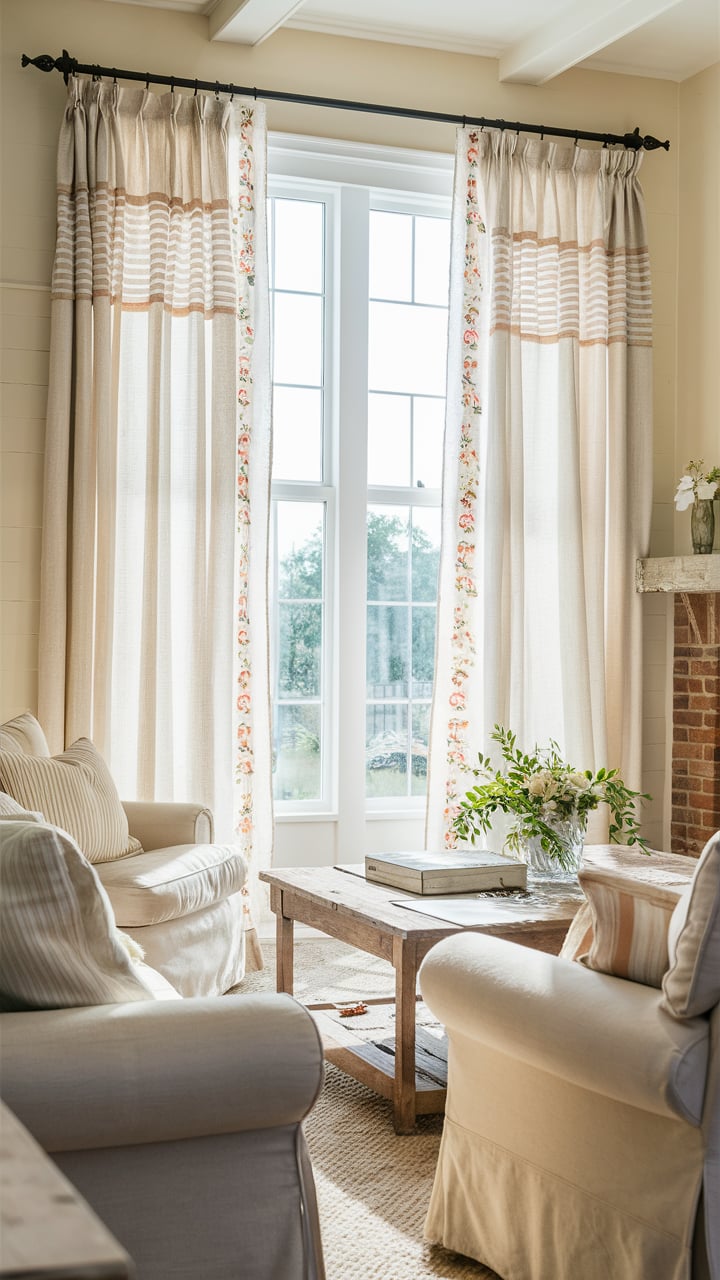 Agreeable Gray Living Room And Curtains (1)