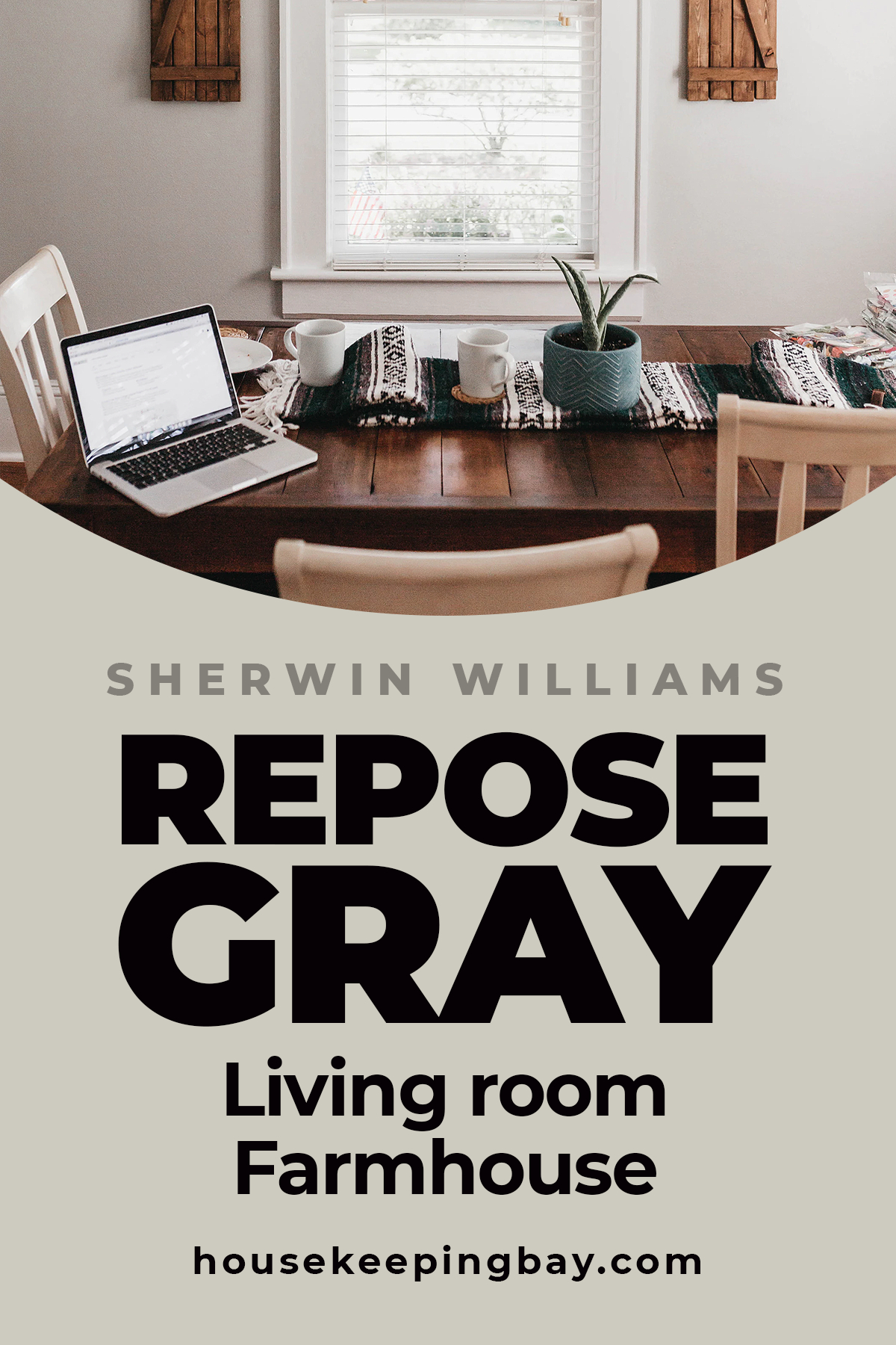 Repose Gray living room Farmhouse