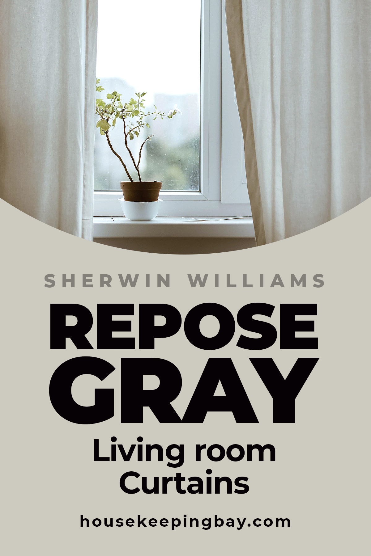 Repose Gray living room curtains