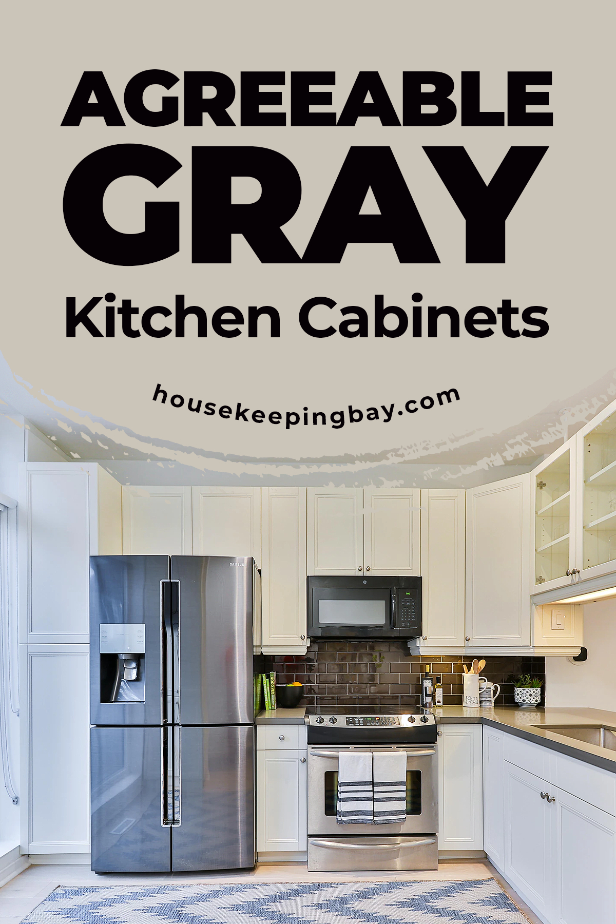 Agreeable gray kitchen cabinets (1)