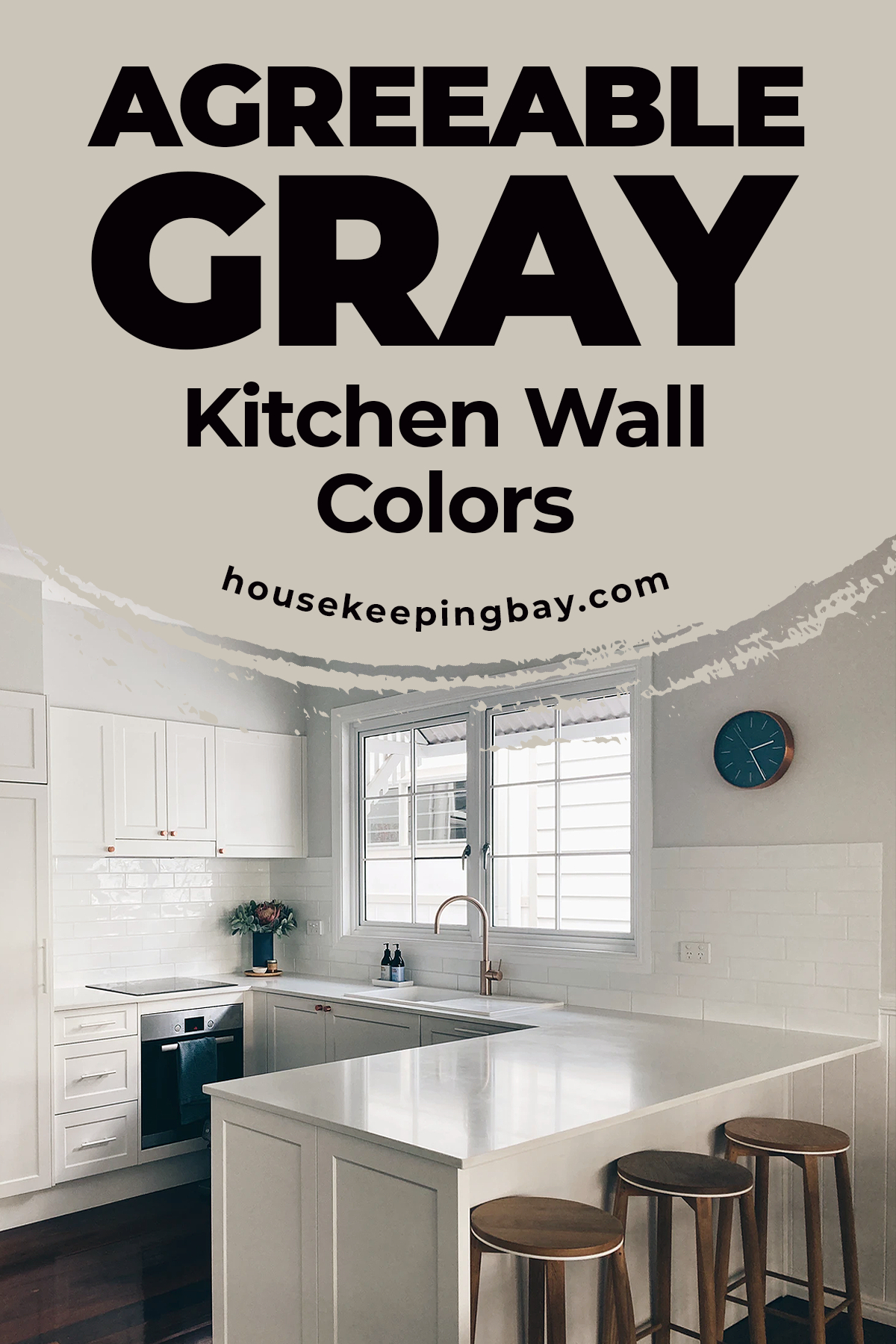 Agreeable gray kitchen wall colors