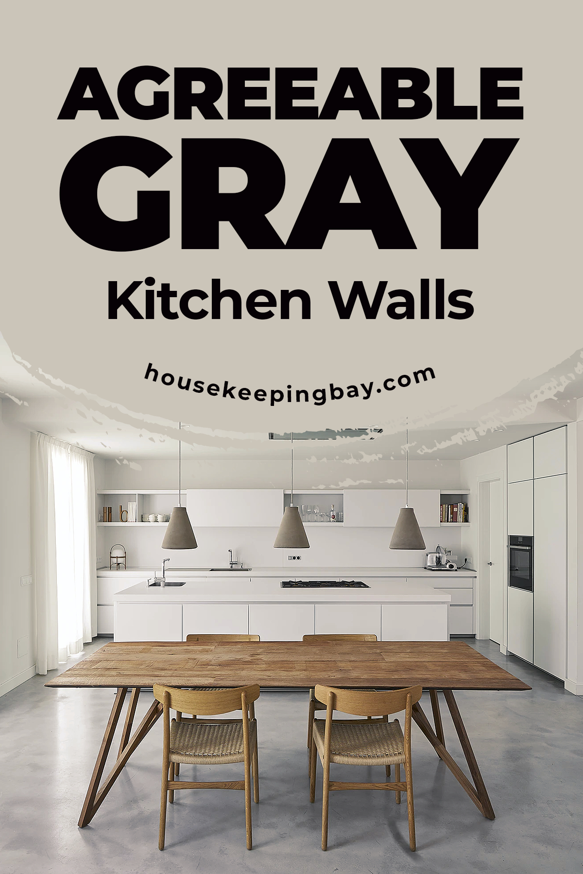Agreeable gray kitchen walls