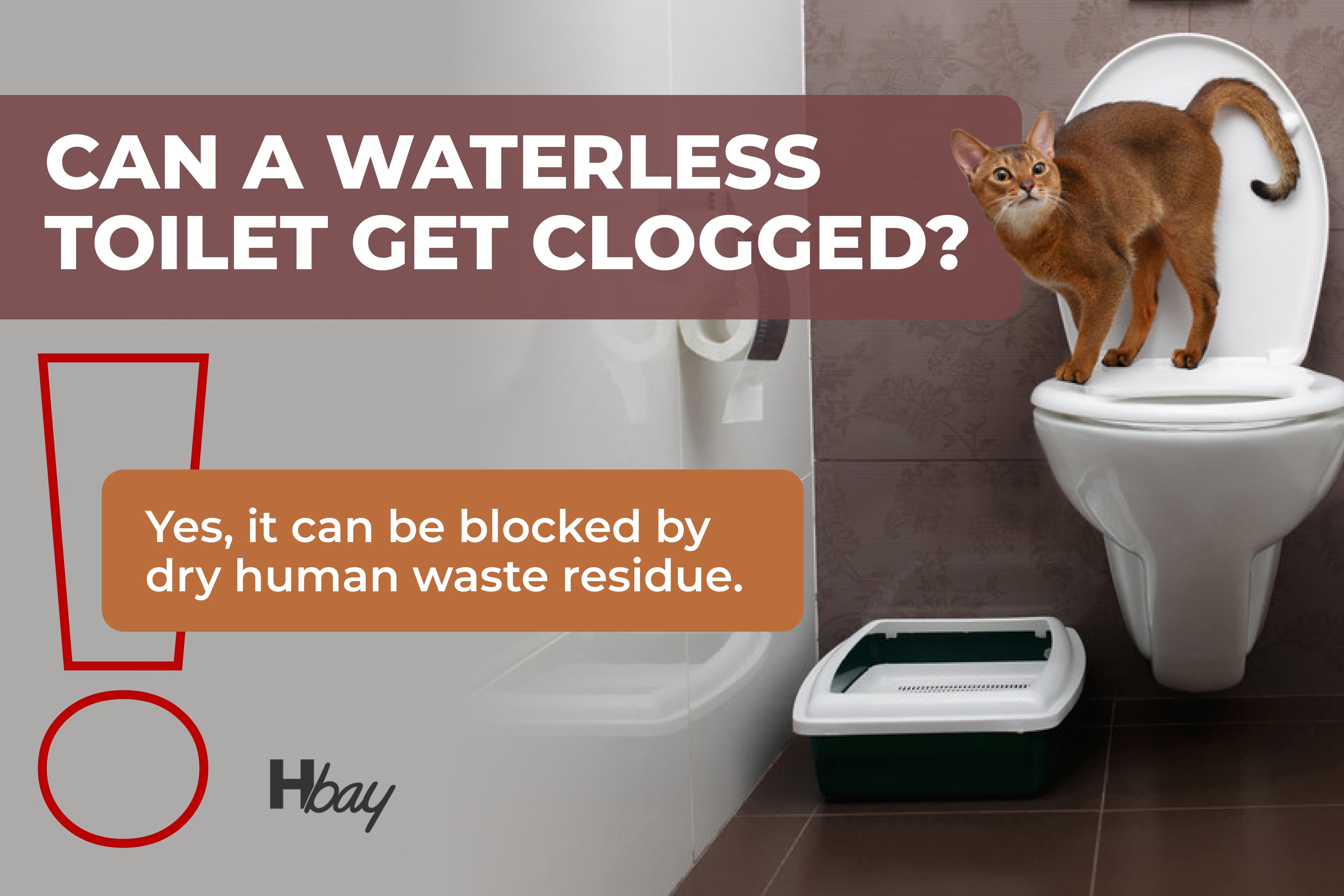 Can a waterless toilet get clogged