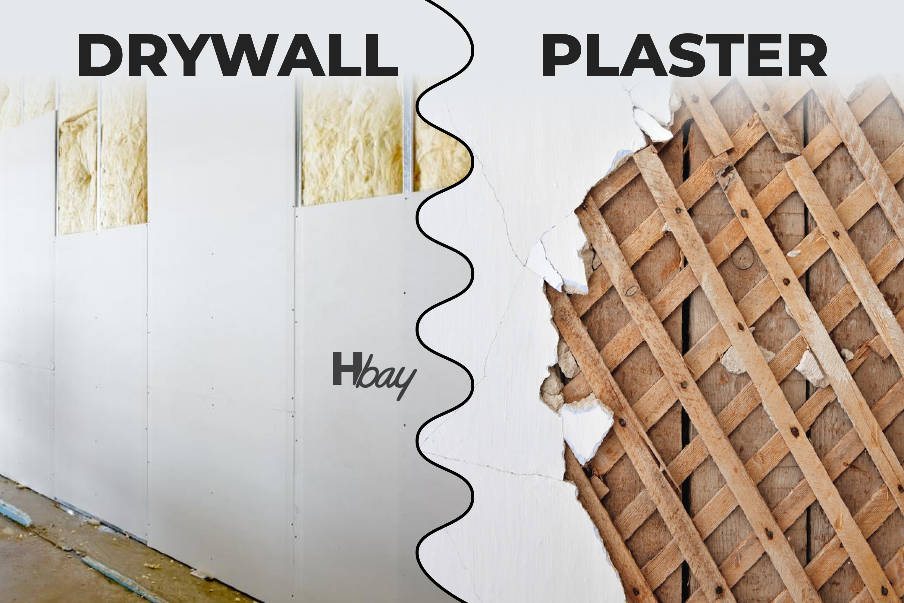 Drywall and plaster. Differences