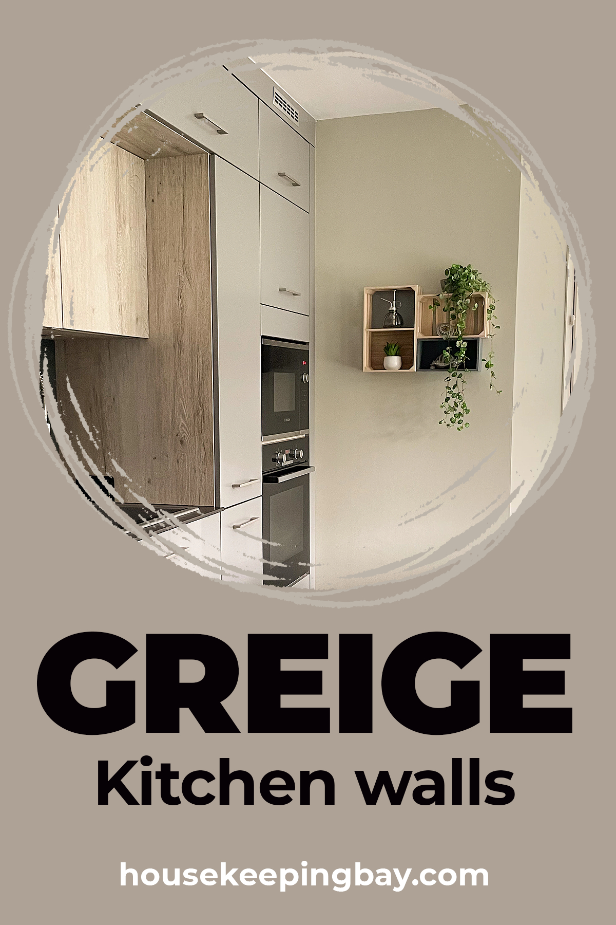 Greige kitchen walls