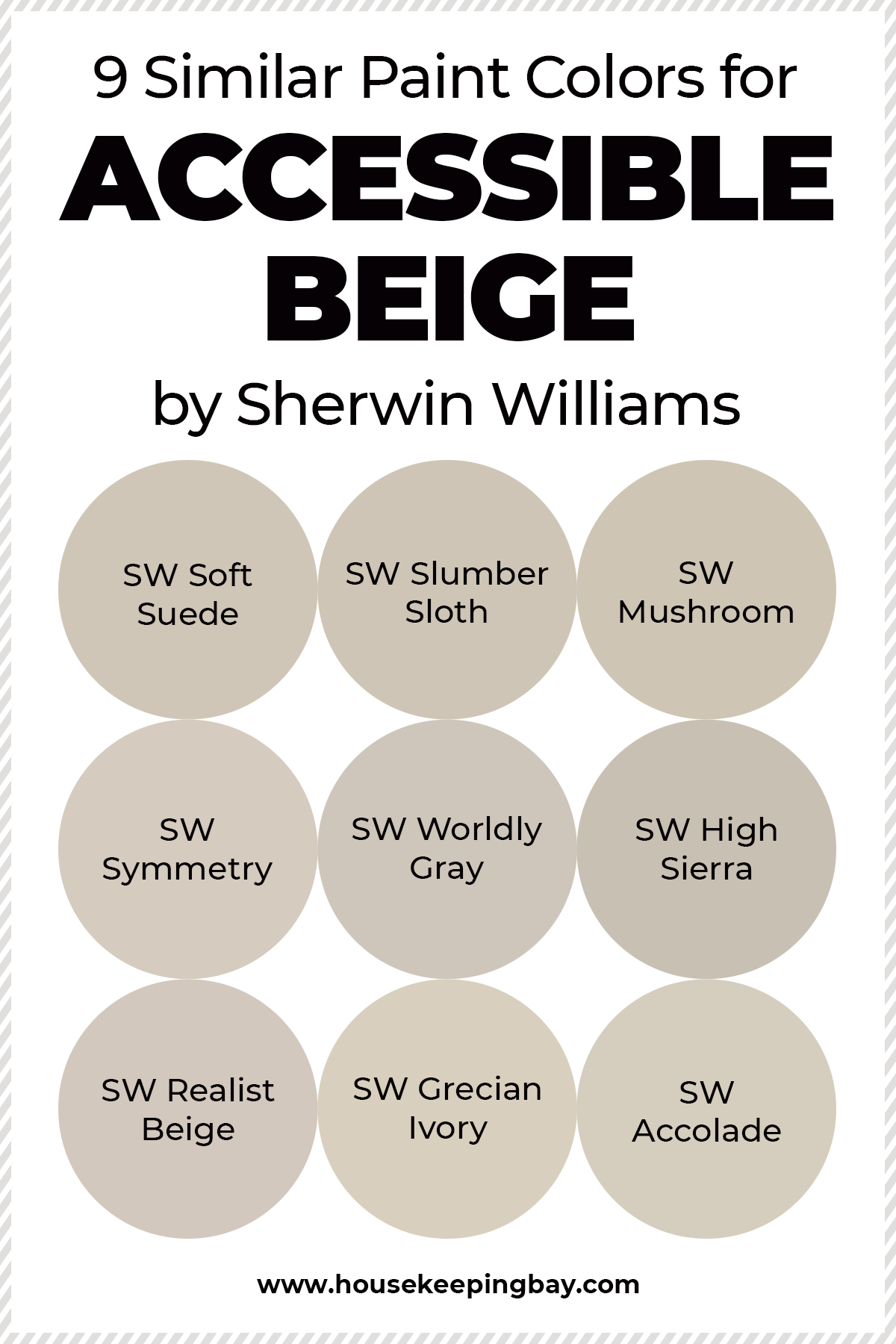 9 Similar Paint Colors for Accessible Beige by Sherwin Williams