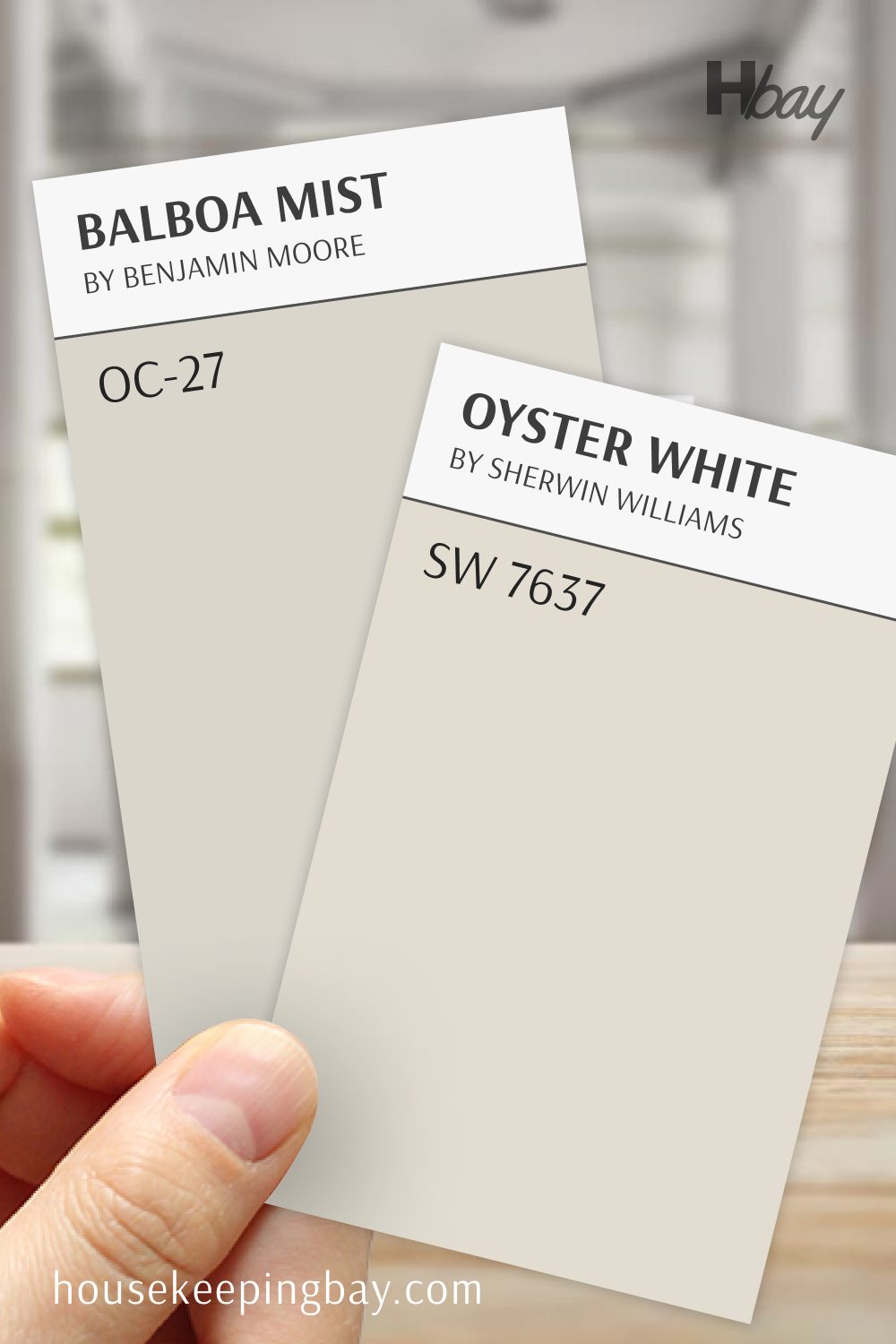 Balboa Mist OC-27 vs Oyster White SW 7637