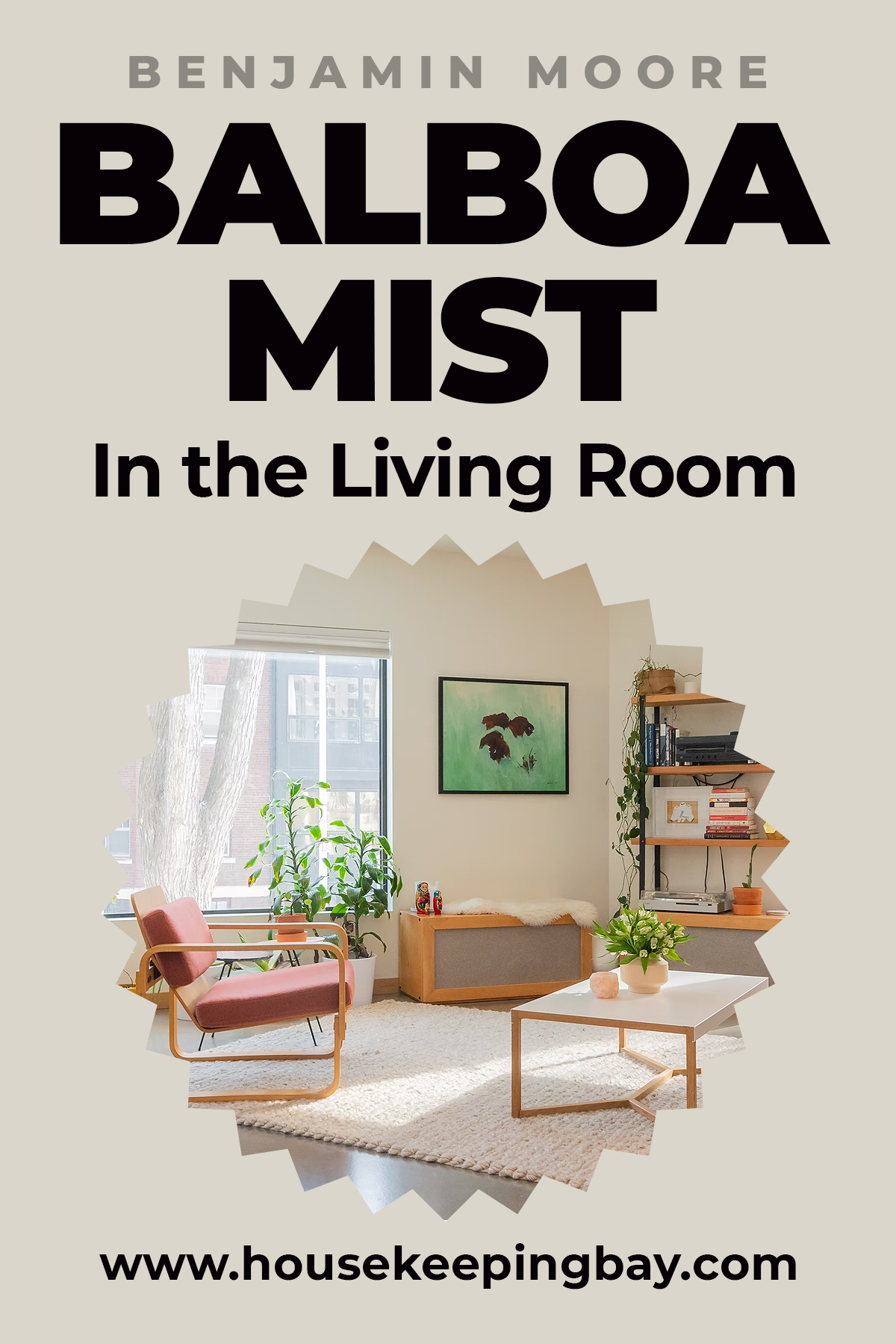 Benjamin Moore Balboa Mist In the Living Room