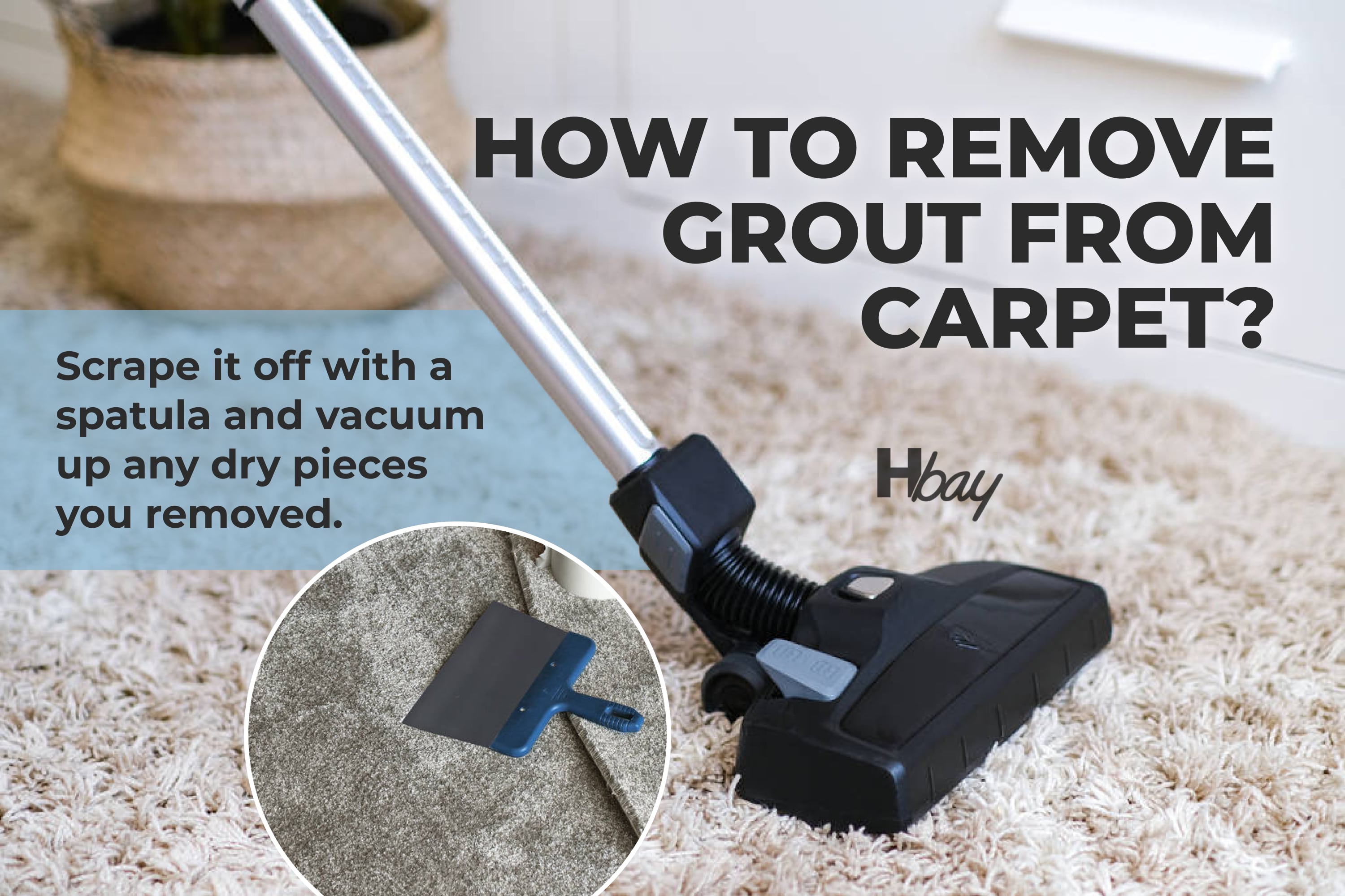 How to remove grout from carpet