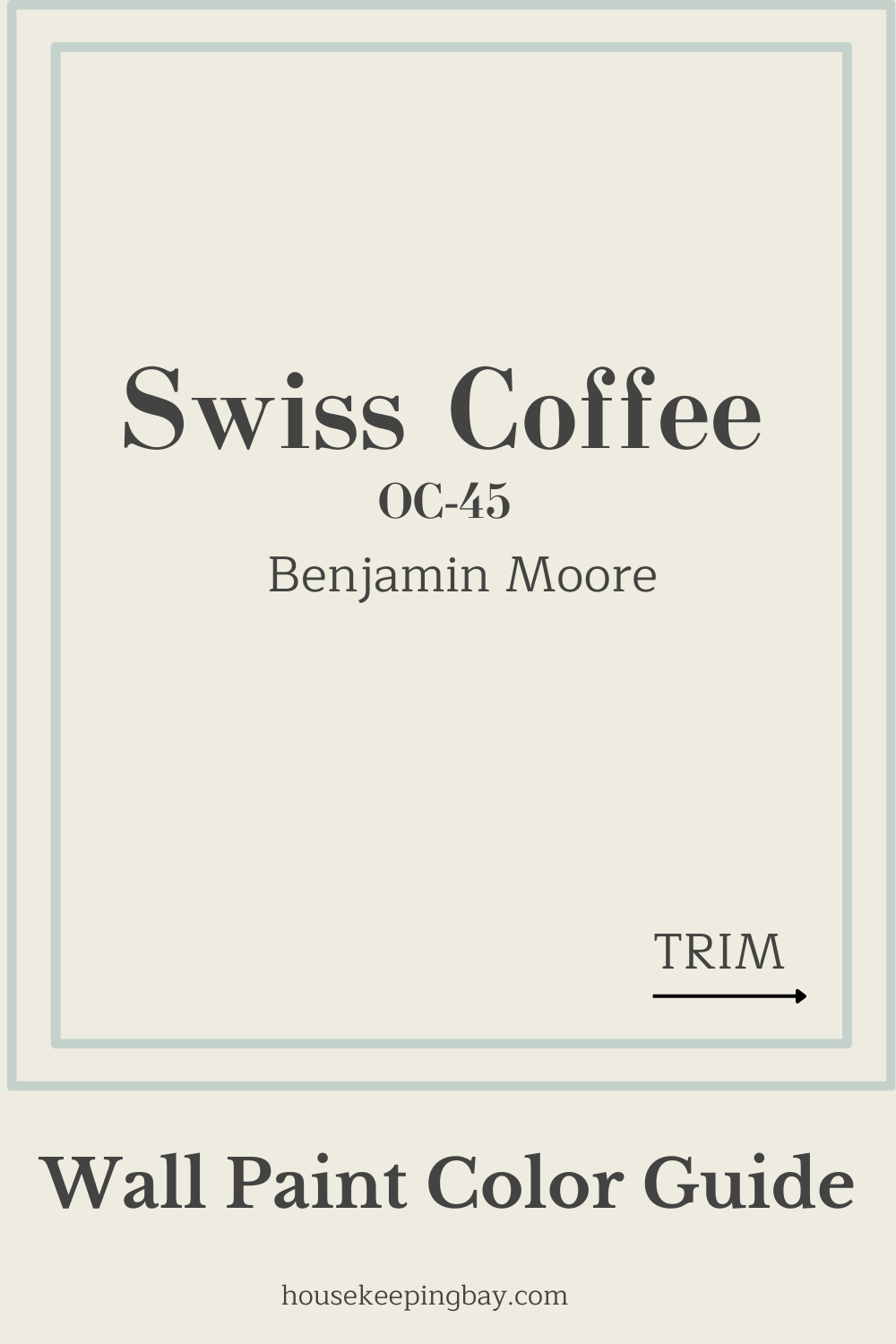 swiss coffe by benjamin moore Wall Paint Color Guide