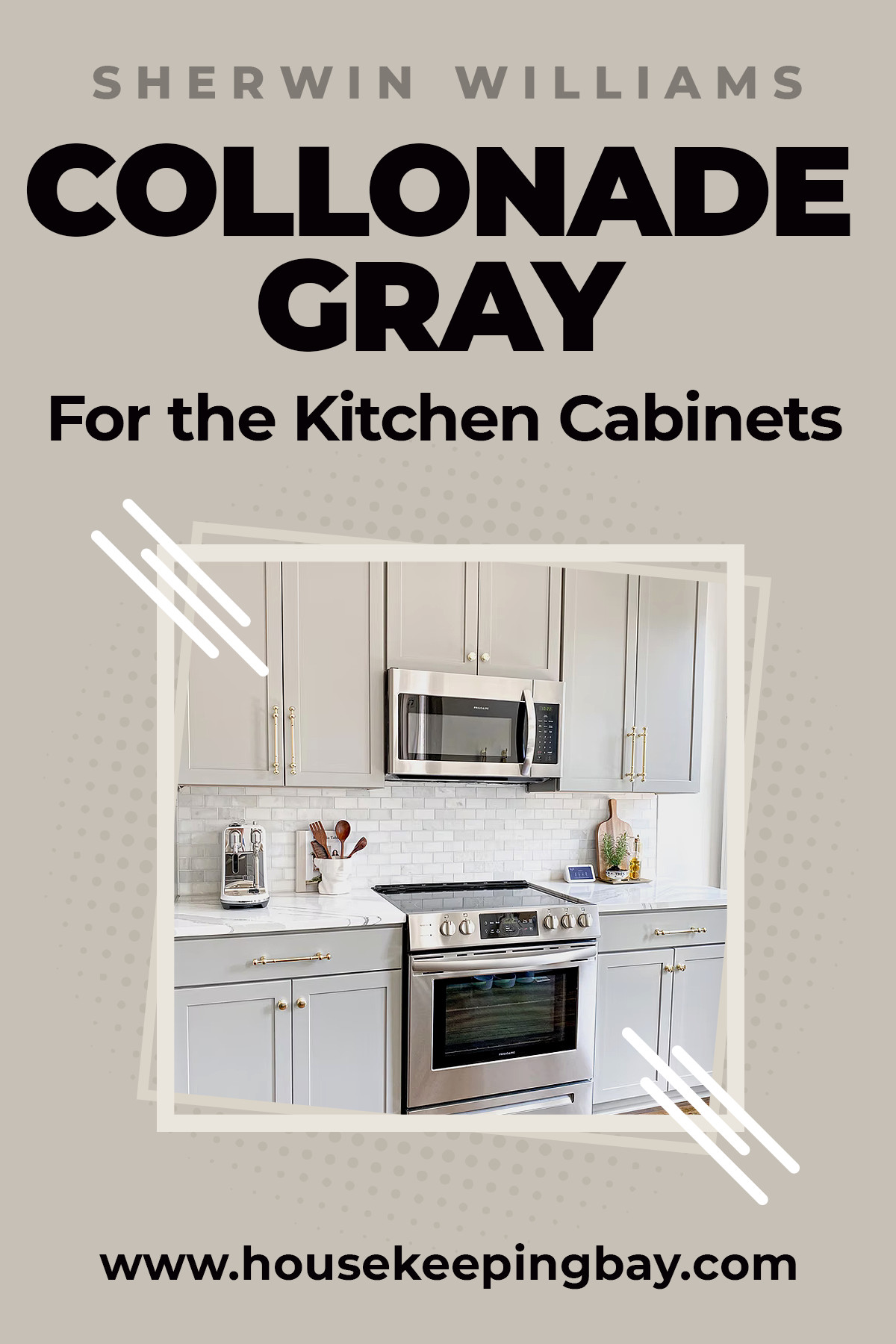 Collonade gray for the kitchen cabinets