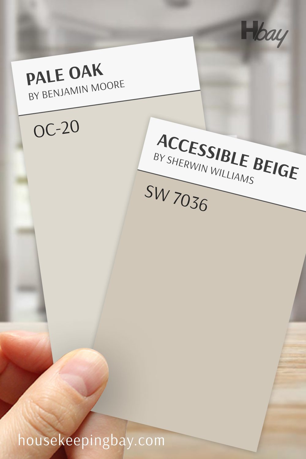 Pale Oak OC-20 vs Accessible Beige SW 7036