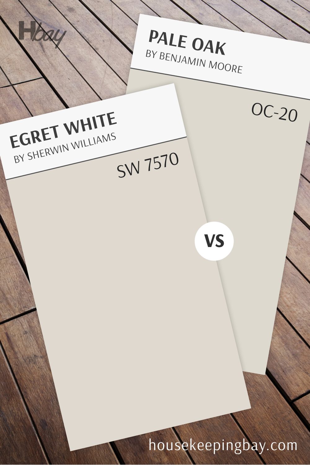 Pale Oak OC-20 vs Egret White SW 7570