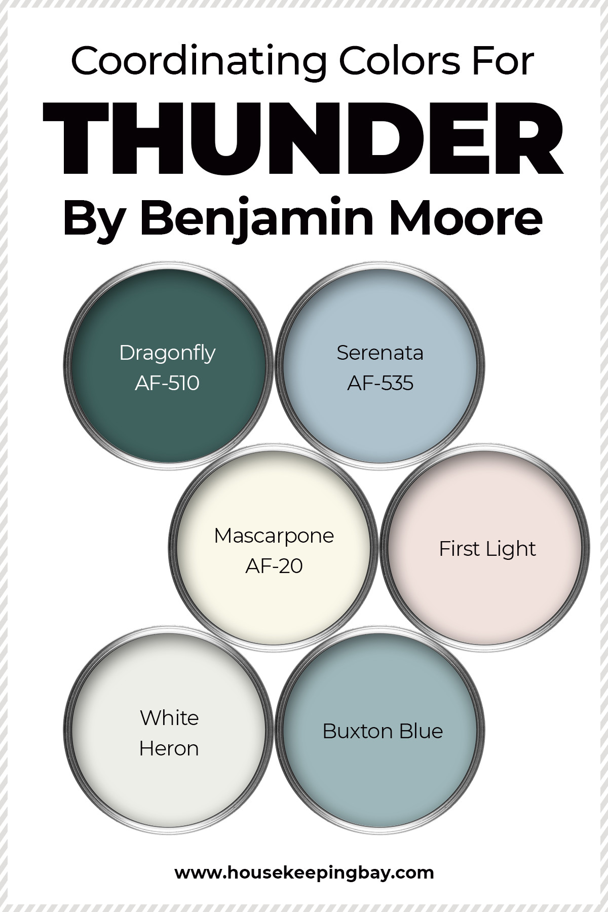 Thunder By Benjamin Moore Coordinating colors
