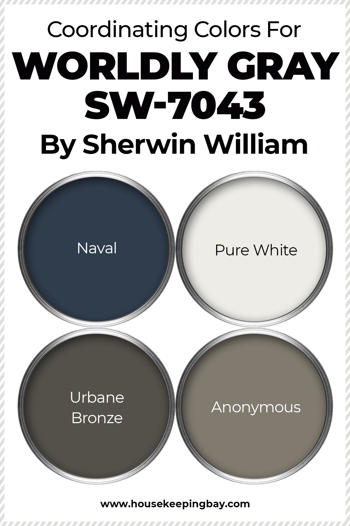 Worldly Gray SW 7043 By Sherwin Williams Coordinating Colors