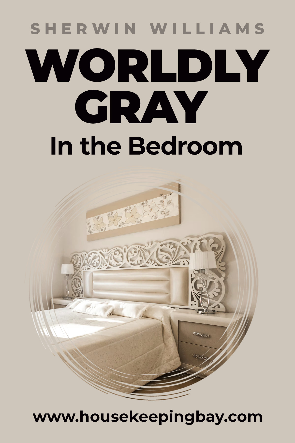 Worldly Gray in the bedroom