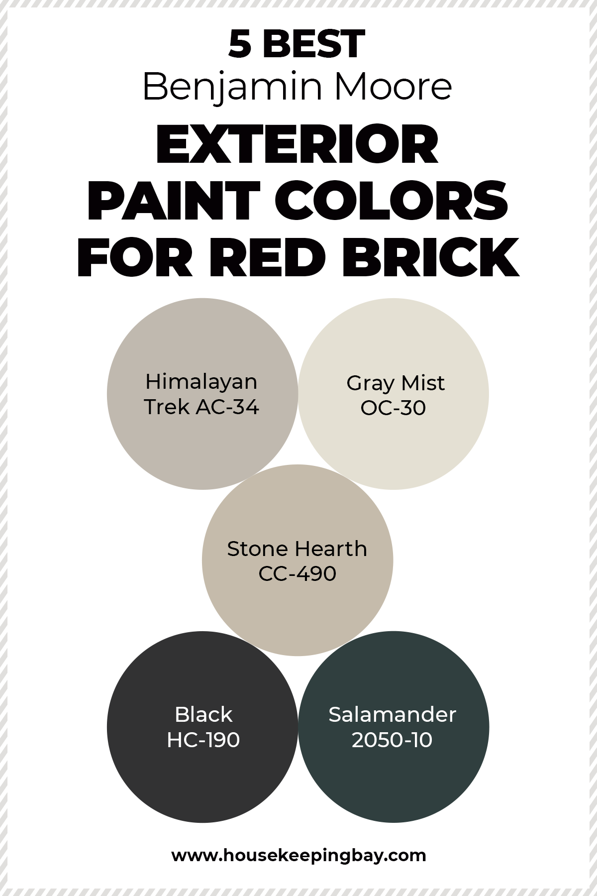 5 BEST Benjamin Moore Exterior Paint Colors For Red Brick