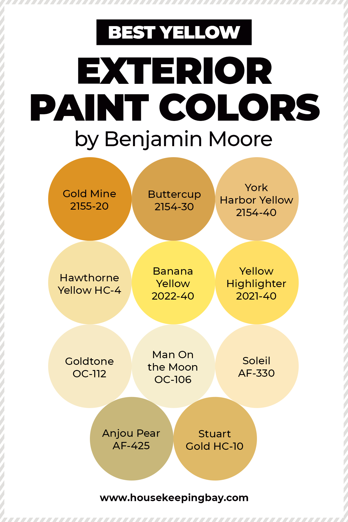 BEST Yellow Exterior Paint Colors