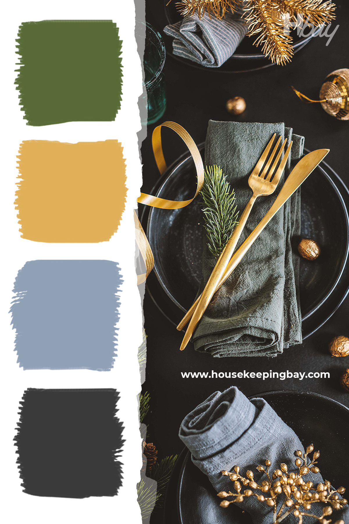 Black And Gold Christmas Color Palette