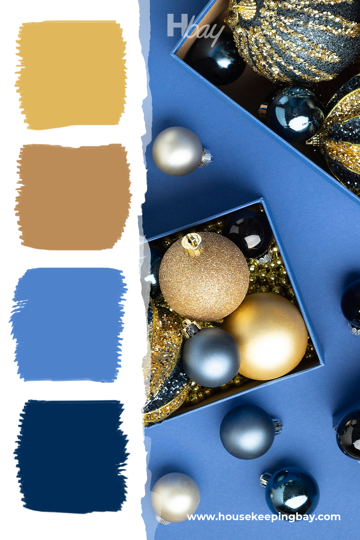 Blue And Gold Christmas Color Palette