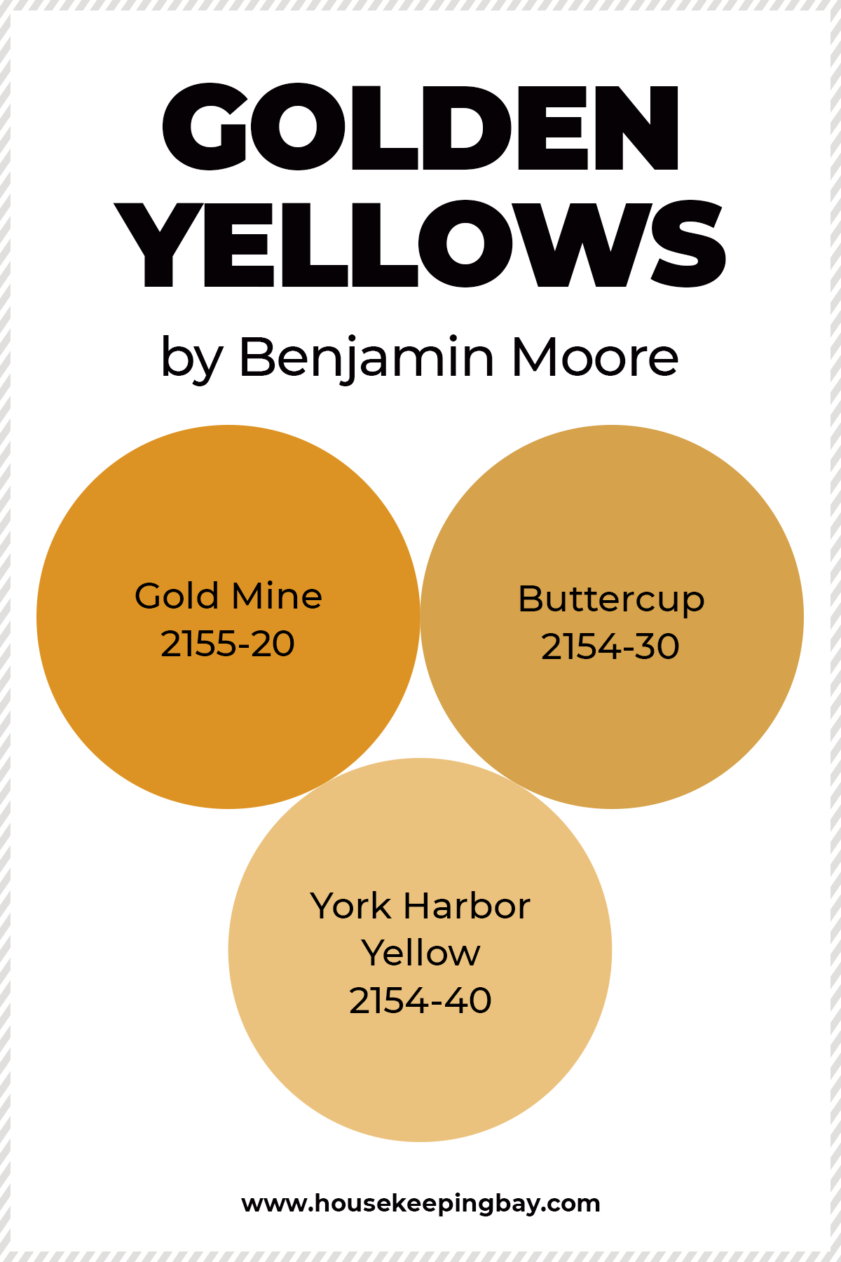 Golden Yellows By Benjamin Moore