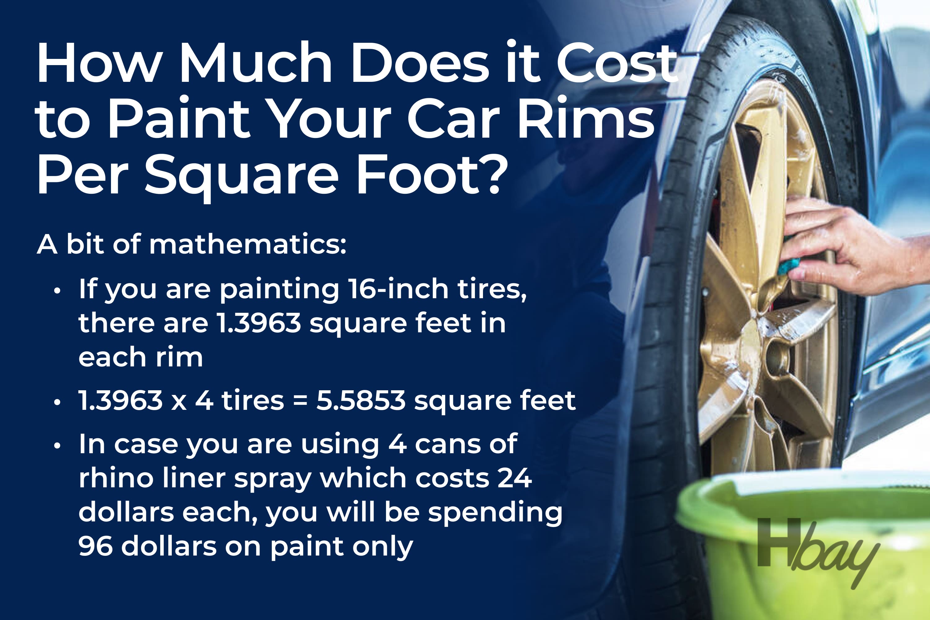 How Much Does It Cost to Paint Your Car Rims Per Square Foot
