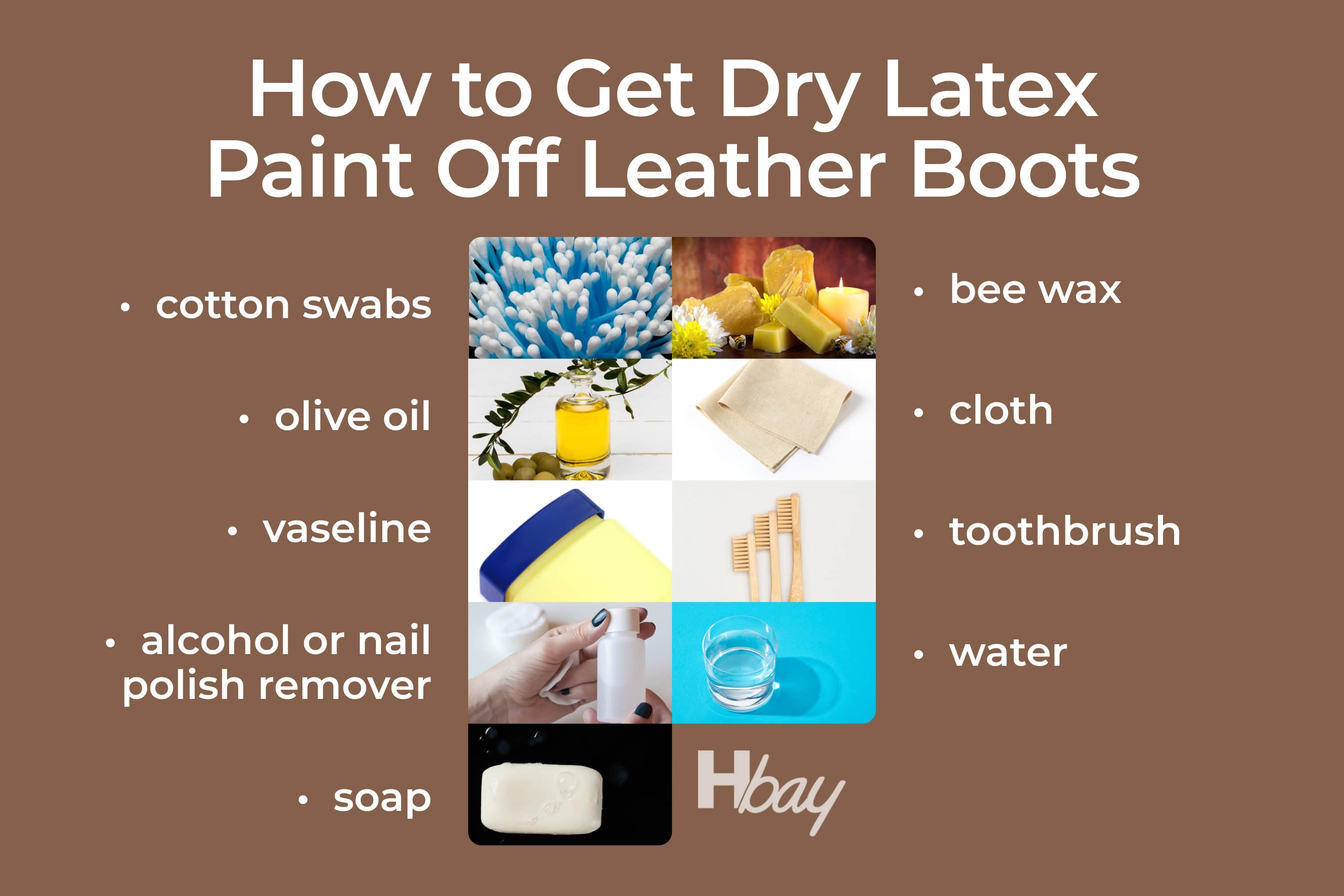 How to Get Dry Latex Paint Off Leather Boots