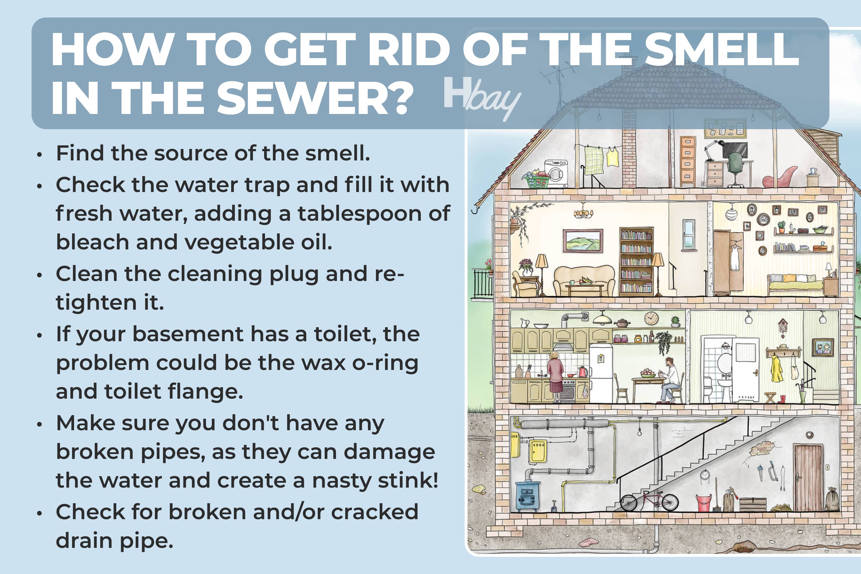 How to get rid of the smell in the sewer