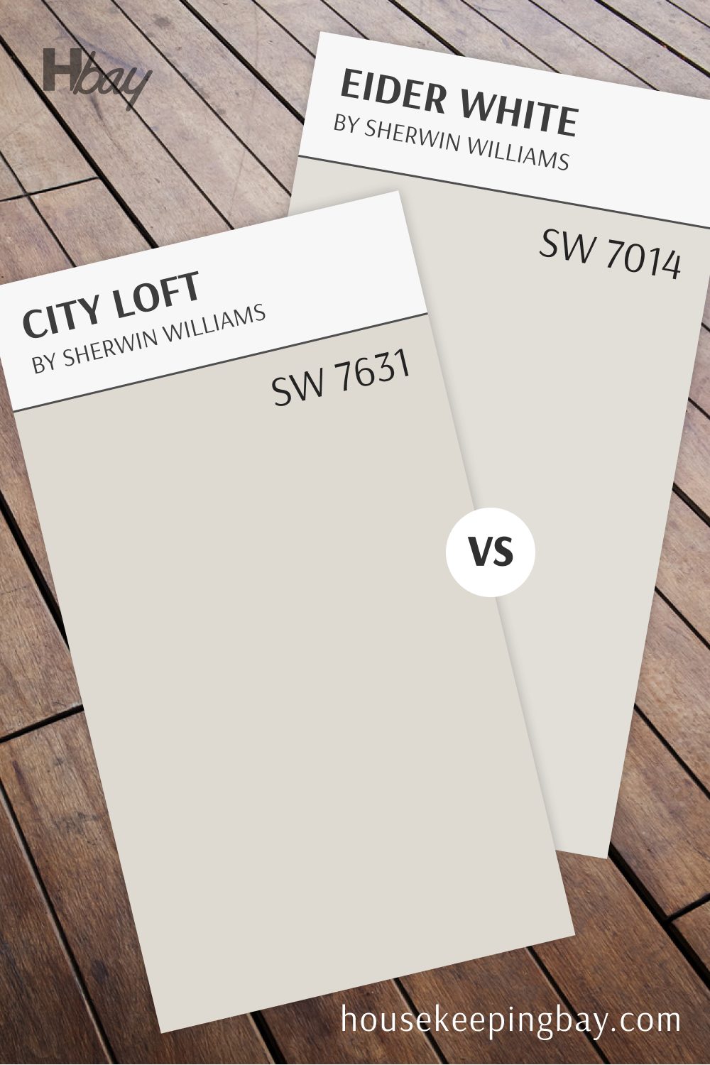 City Loft (SW 7631) vs Eider White (SW 7014)