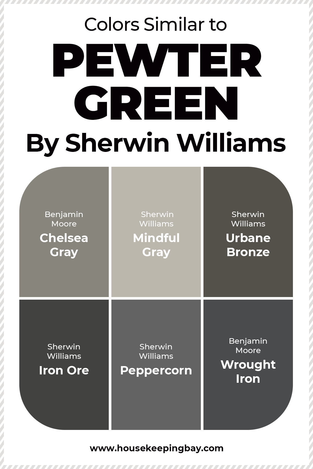 Colors Similar to Pewter Green by Sherwin Williams