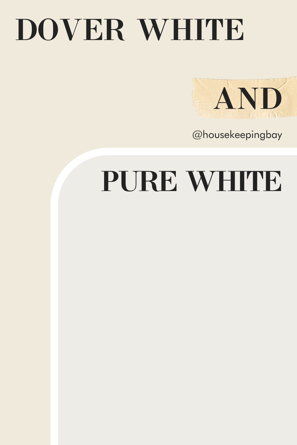 Dover White SW 6385 and Pure White SW 7005