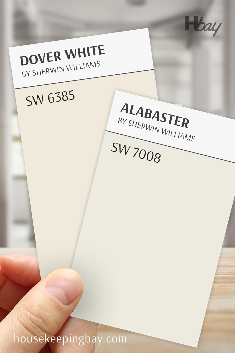 Dover White (SW 6385) vs Alabaster (SW 7008)