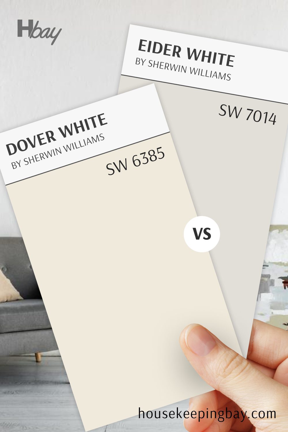 Dover White (SW 6385) vs Eider White (SW 7014)