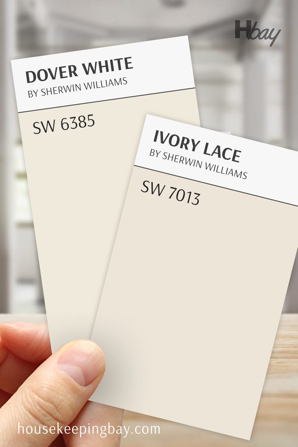 Dover White (SW 6385) vs Ivory Lace (SW 7013)