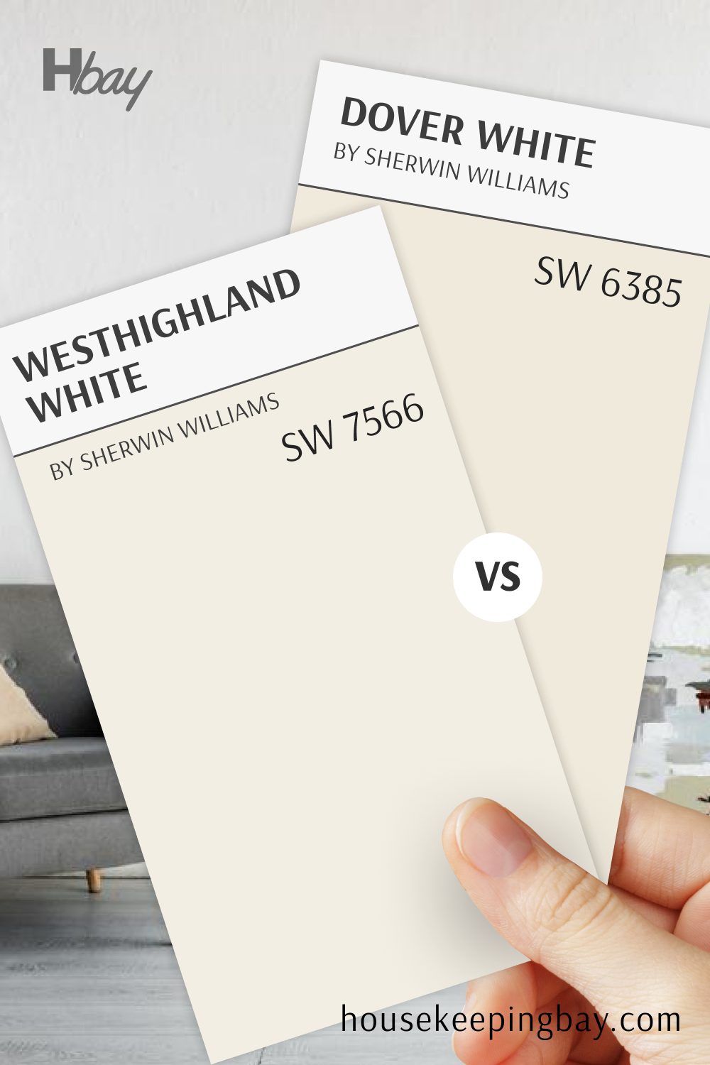 Dover White (SW 6385) vs West Highland White (SW 7566)