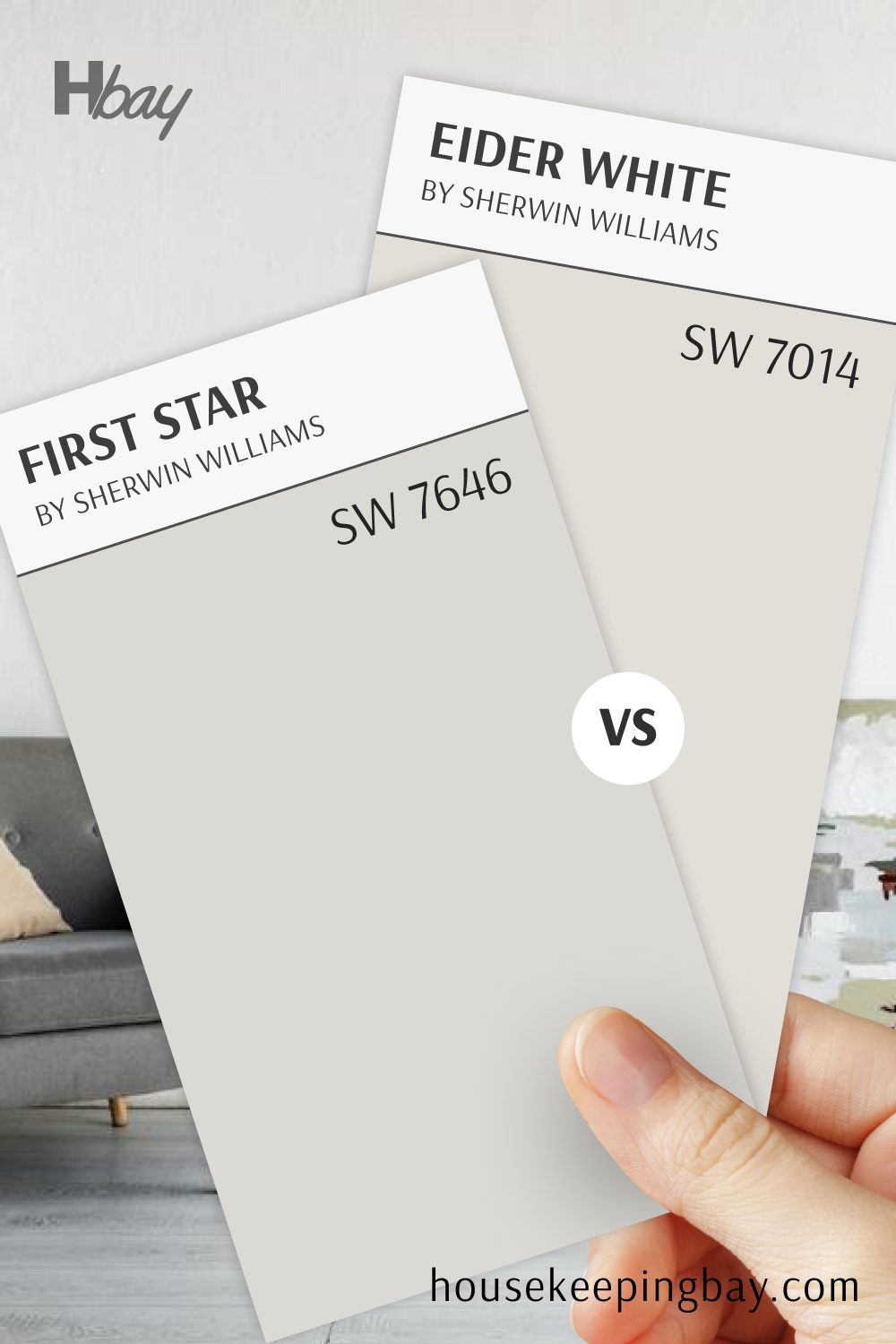 Eider White (SW 7014) vs First Star (SW 7646)