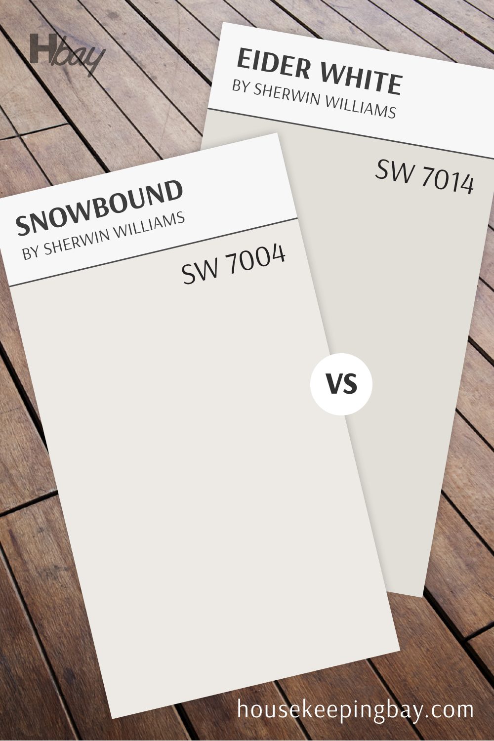 Eider White (SW 7014) vs Snowbound (SW 7004)