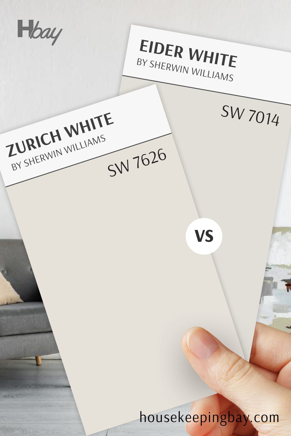 Eider White (SW 7014) vs Zurich White (SW 7626)