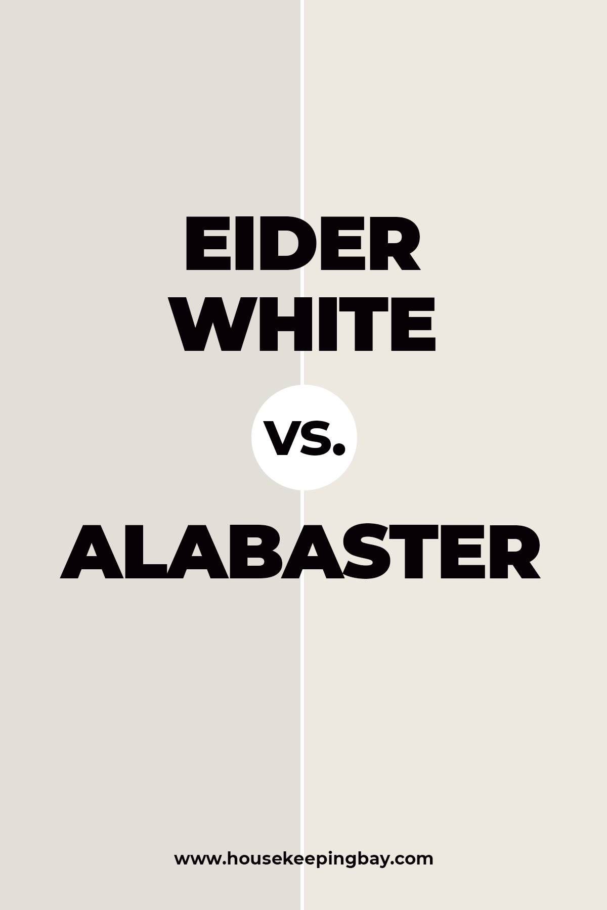 Eider White vs Alabaster