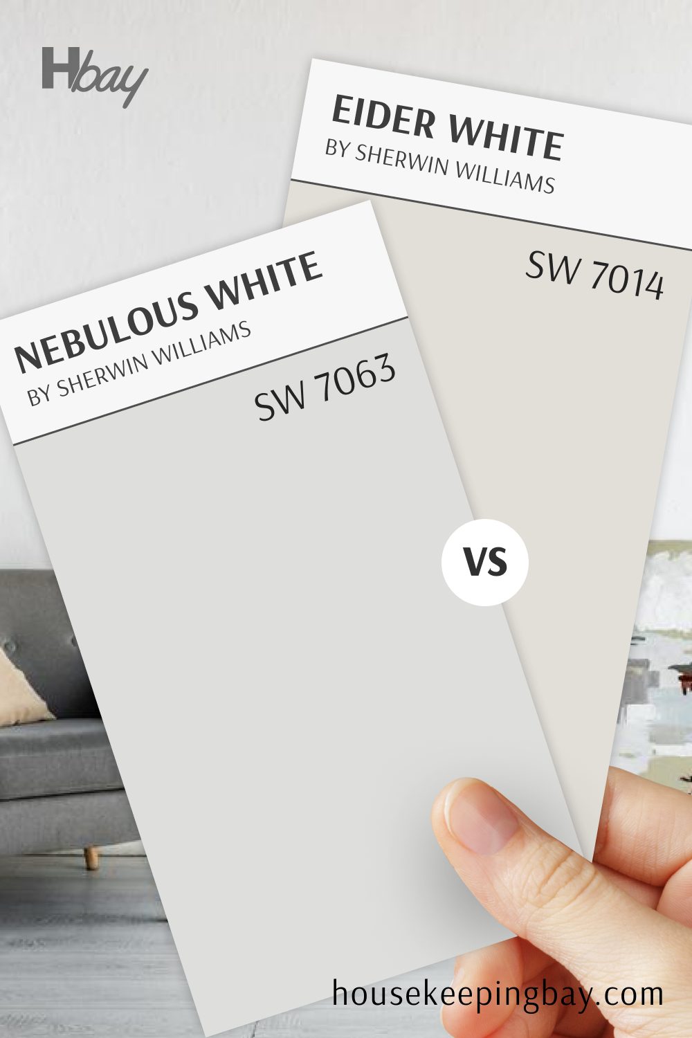 Nebulous White (SW 7063) vs Eider White (SW 7014)