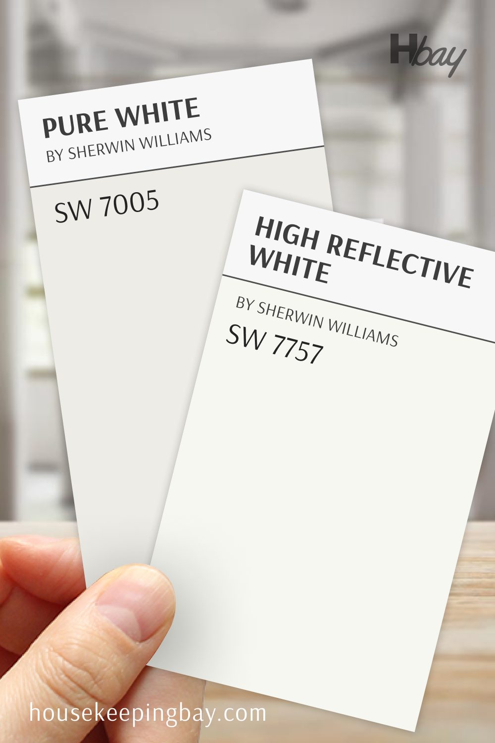 Pure White SW 7005 vs High Reflective White SW 7757 by Sherwin Williams