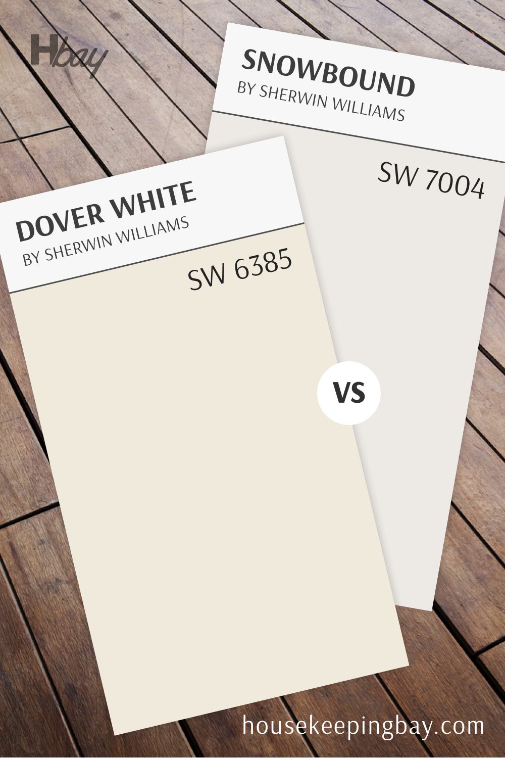 Sherwin Williams Dover White SW 6385 vs Snowbound SW 7004