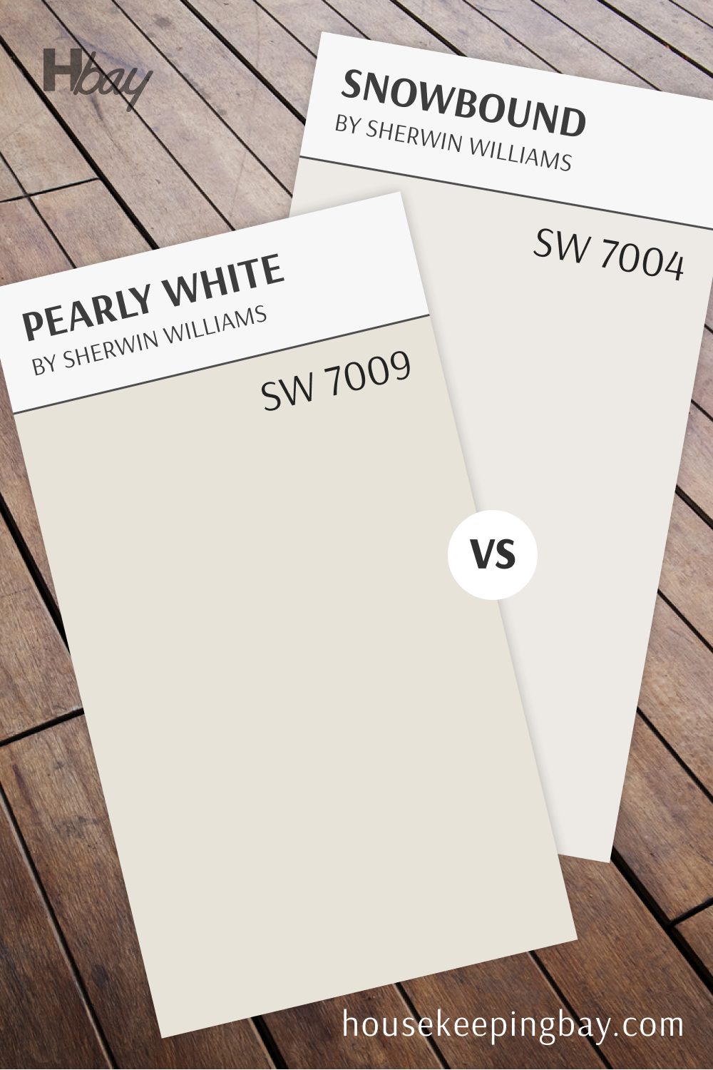 Sherwin Williams Pearly White SW 7009 vs Snowbound SW 7004