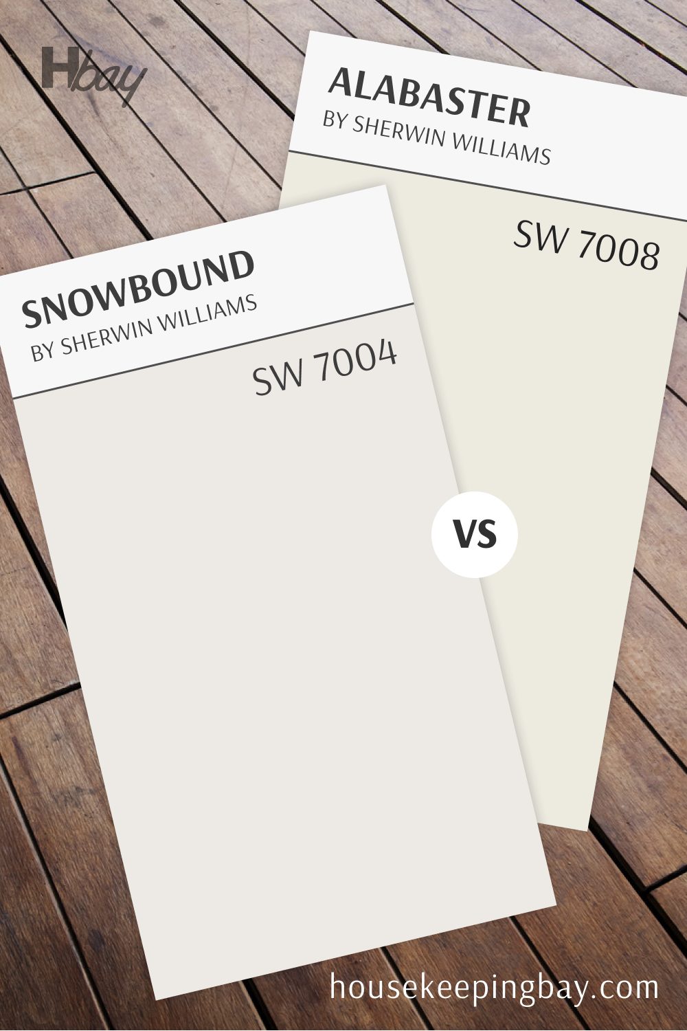 Snowbound SW 7004 by Sherwin Williams vs Alabaster SW 7008